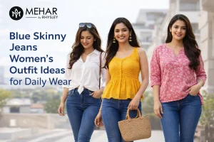 Blue Skinny Jeans Womens Outfit Ideas for Daily Wear